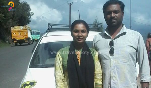 Sanjay with his wife  Ooty honeymoon tour packages from Chennai